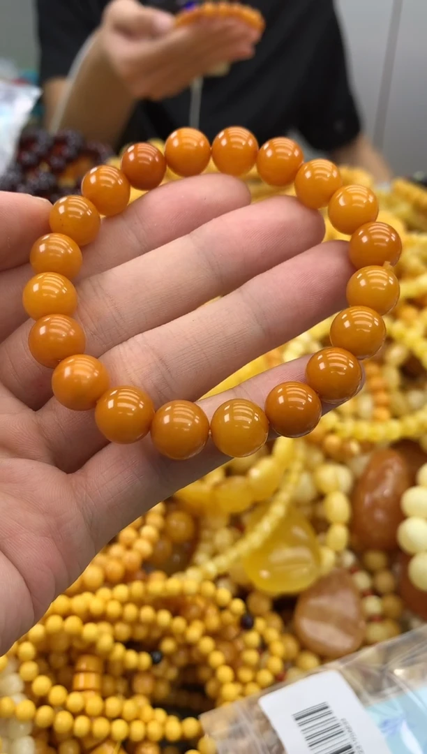 裸石蜜蜡未镶嵌手串