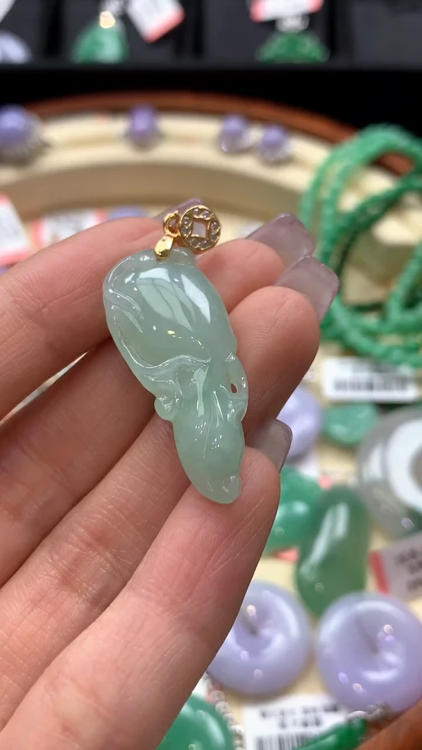 【闪购商品】翡翠颈饰银S925镶嵌吊坠