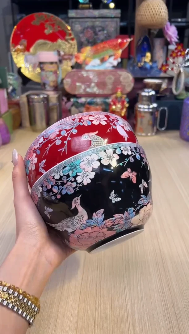 201灵羽和鸣面碗套二（红色+黑色）