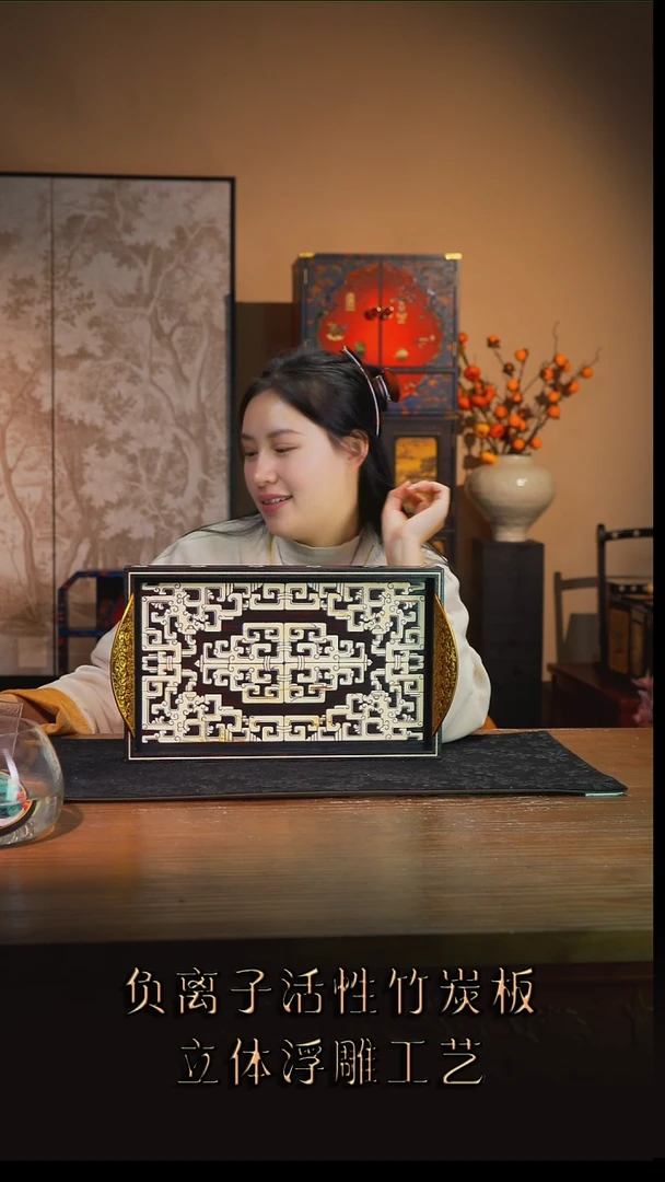 壹藏贰宝牙雕图案托盘差价