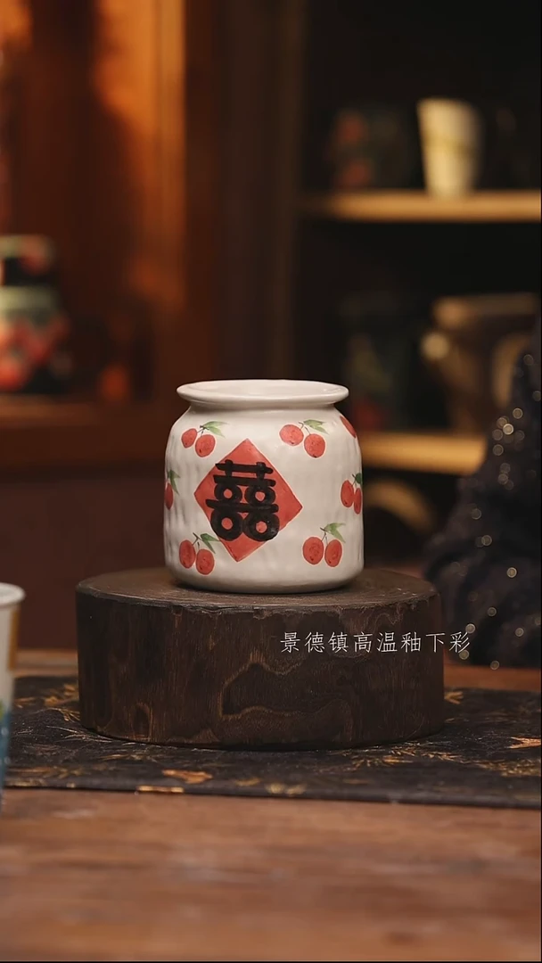 陶瓷景德镇高温釉下手绘陶瓷