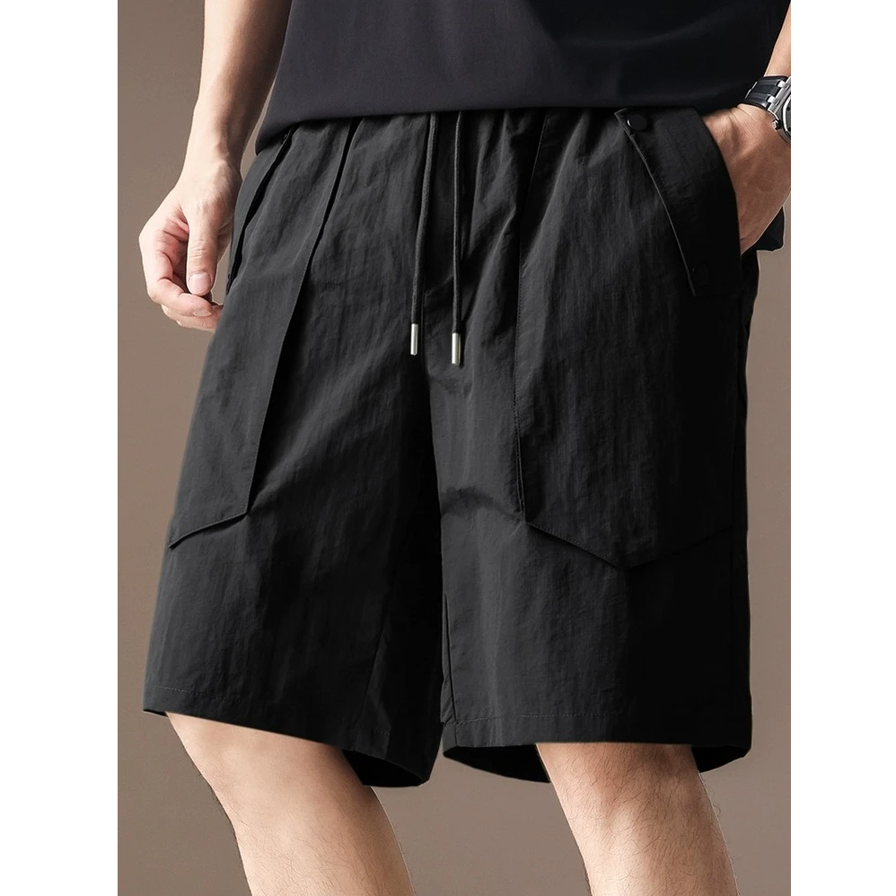 ECLONIAFON/埃卢涅芬工装短裤男宽松直筒夏季薄款阔腿五分休闲裤