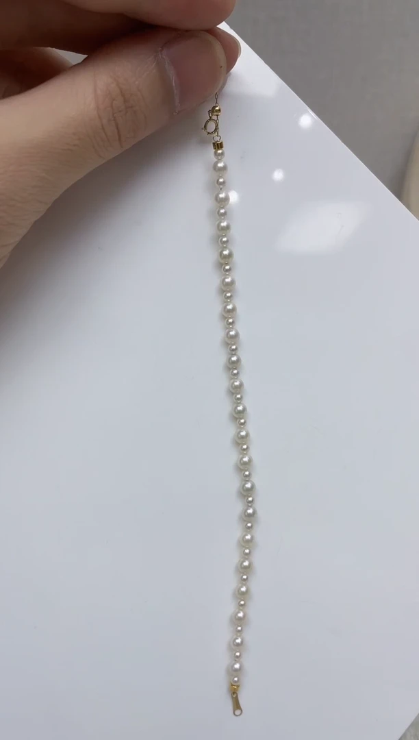 18K金镶嵌手链海水珍珠
