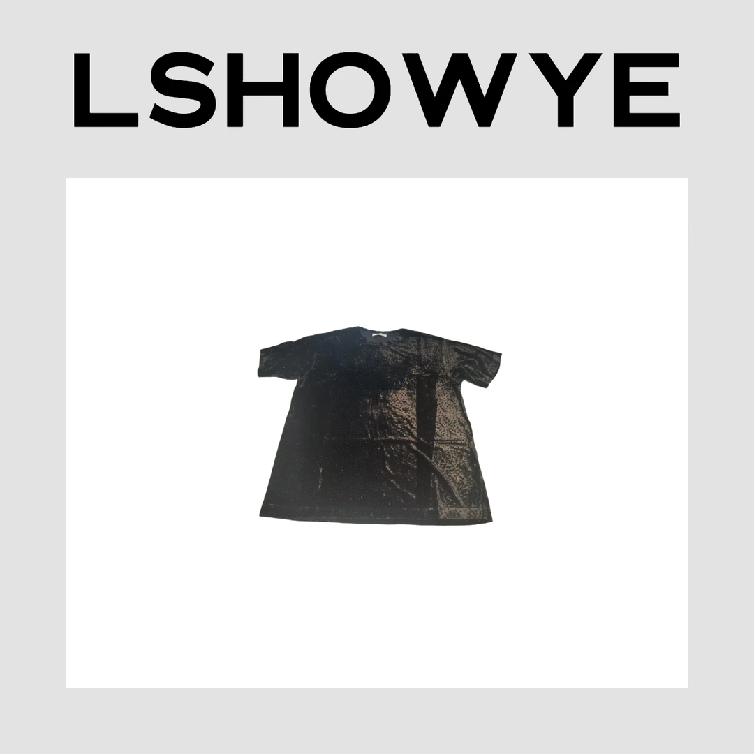 LSHOWYE｜设计师早春新款满天星亮片设计扩版真丝短T恤 K28775