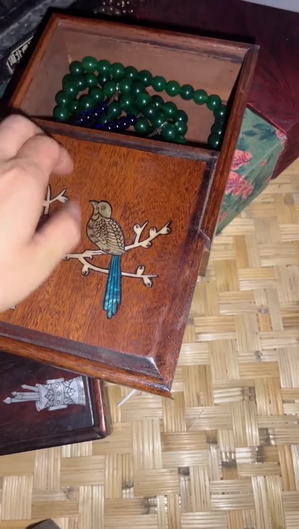 木福利花鸟木盒朝珠一一一天兴优选