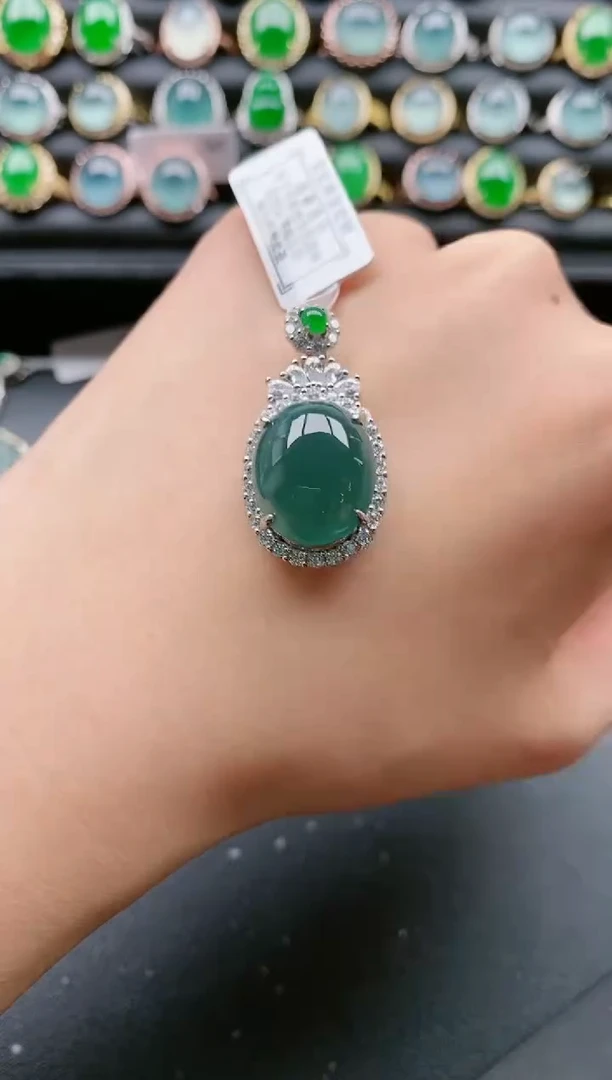 【闪购商品】翡翠戒指银S925镶嵌111111