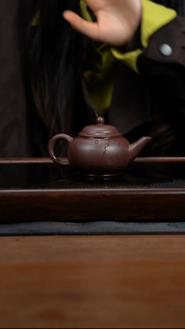 茶壶紫砂155cc黄龙山原矿深井老紫泥水平5