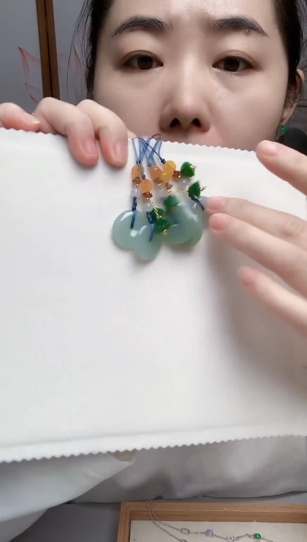 颈饰未镶嵌翡翠翡翠平安扣1号手机挂多样性发货