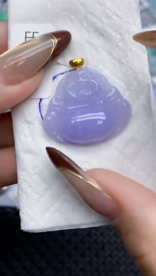 颈饰18K金镶嵌翡翠   天然翡翠A货  百元以上9米证书费自理