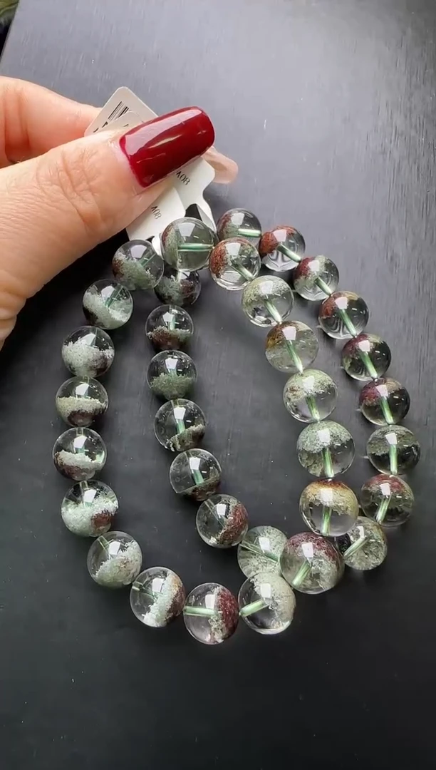 【闪购商品】水晶手串未镶嵌绿幽灵手串11m+多样性发一M30616