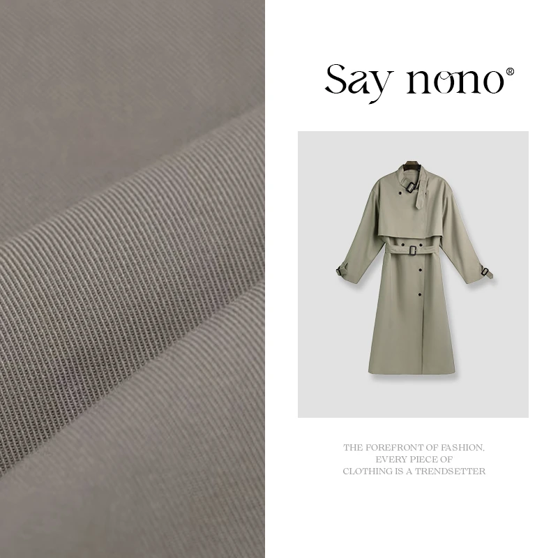 懒猫nono│Saynono 廓形中长款立领风衣/RZCYJHH3476001