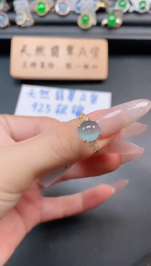 银S925镶嵌戒指翡翠111111