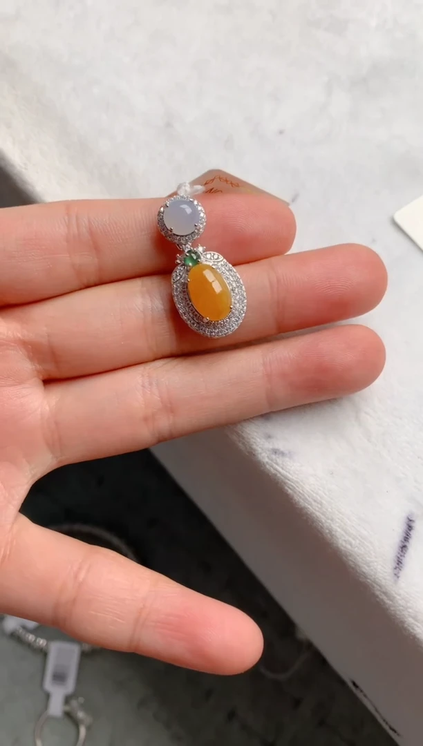 【闪购商品】翡翠银S925镶嵌吊坠(不含链)1号