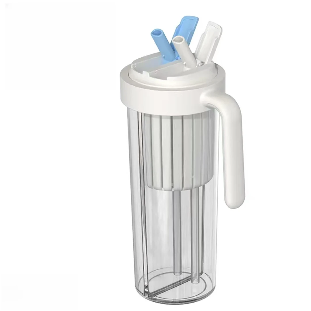 大容量吸管杯双仓水杯运动手提便携杯子