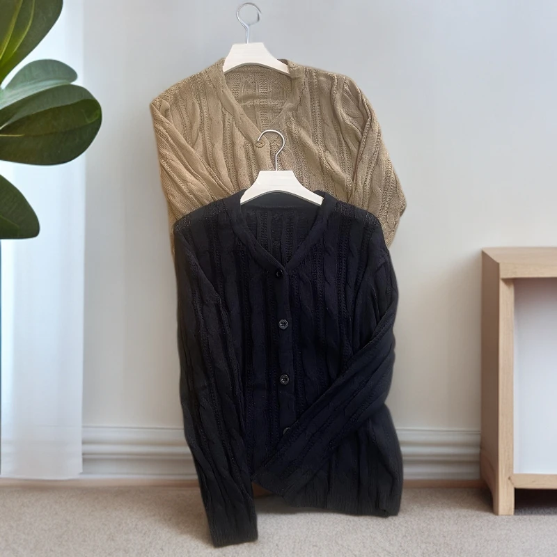 修身型时尚毛针织衫通勤打底衫衫提花V领春季