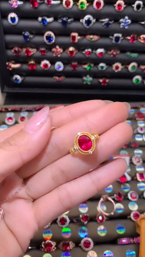 【闪购商品】红宝石戒指银S925镶嵌1