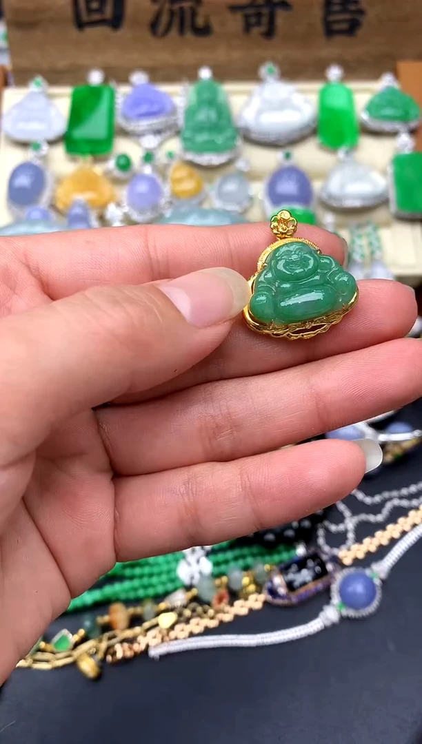 【闪购商品】翡翠颈饰18K金镶嵌95-中国好珍宝