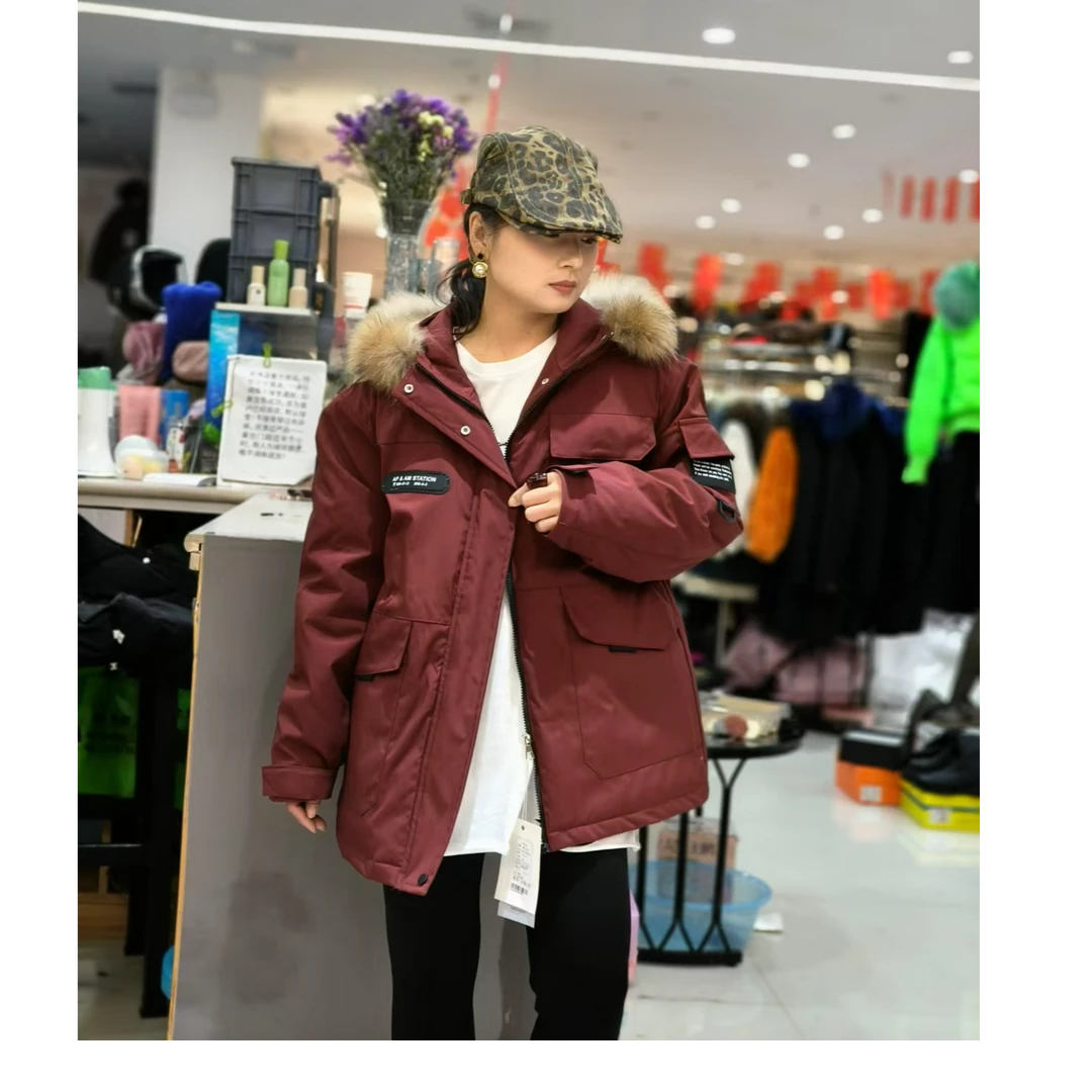 冲锋衣派克加棉外套女款时尚休闲女士连帽保暖冬季百搭潮流912