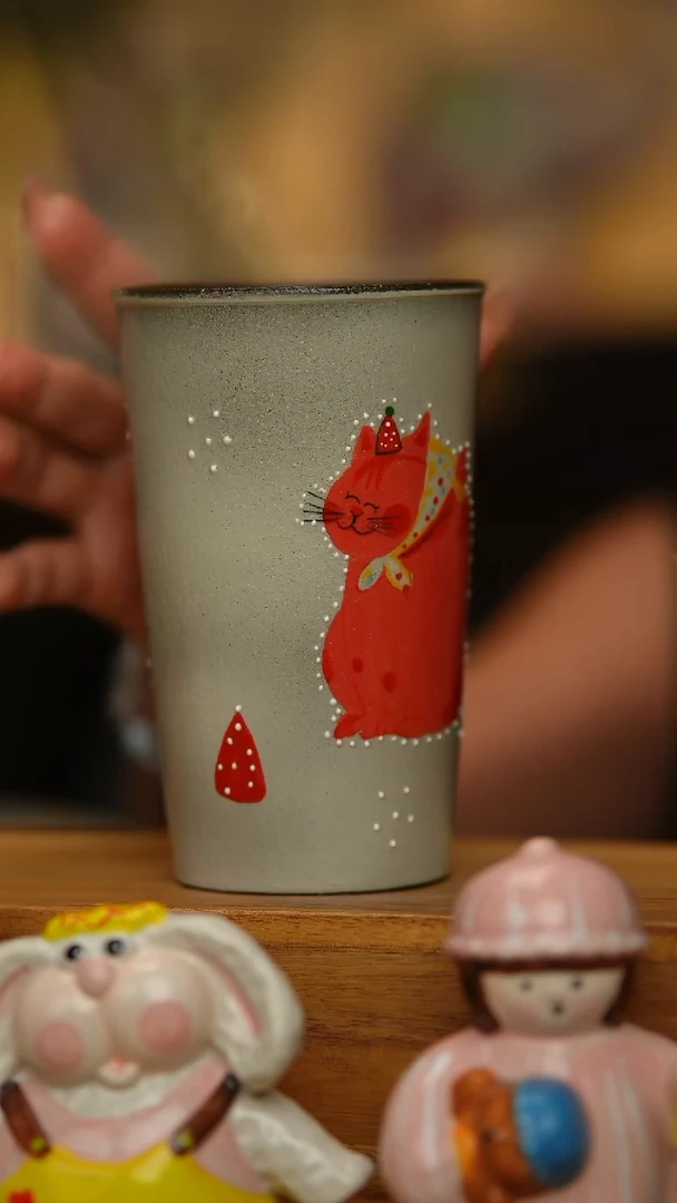 陶瓷紫砂可乐杯（微瑕介意勿拍）189