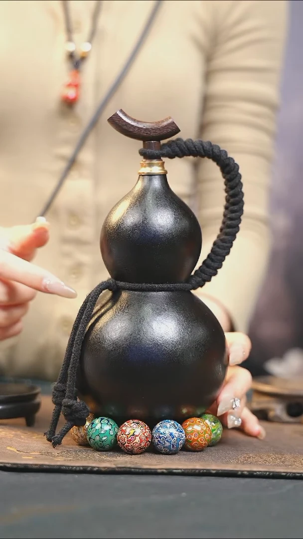 【闪购商品】XC257大漆酒葫芦不包手串及旋转底座