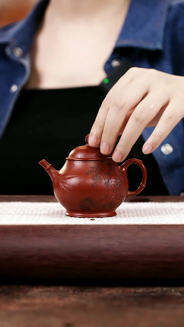 【闪购商品】语恬紫砂甄选【松树刻绘】