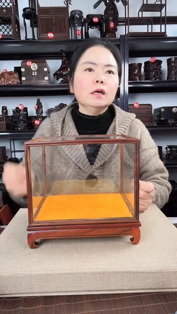 【闪购商品】木玻璃罩3号老李红木工艺品