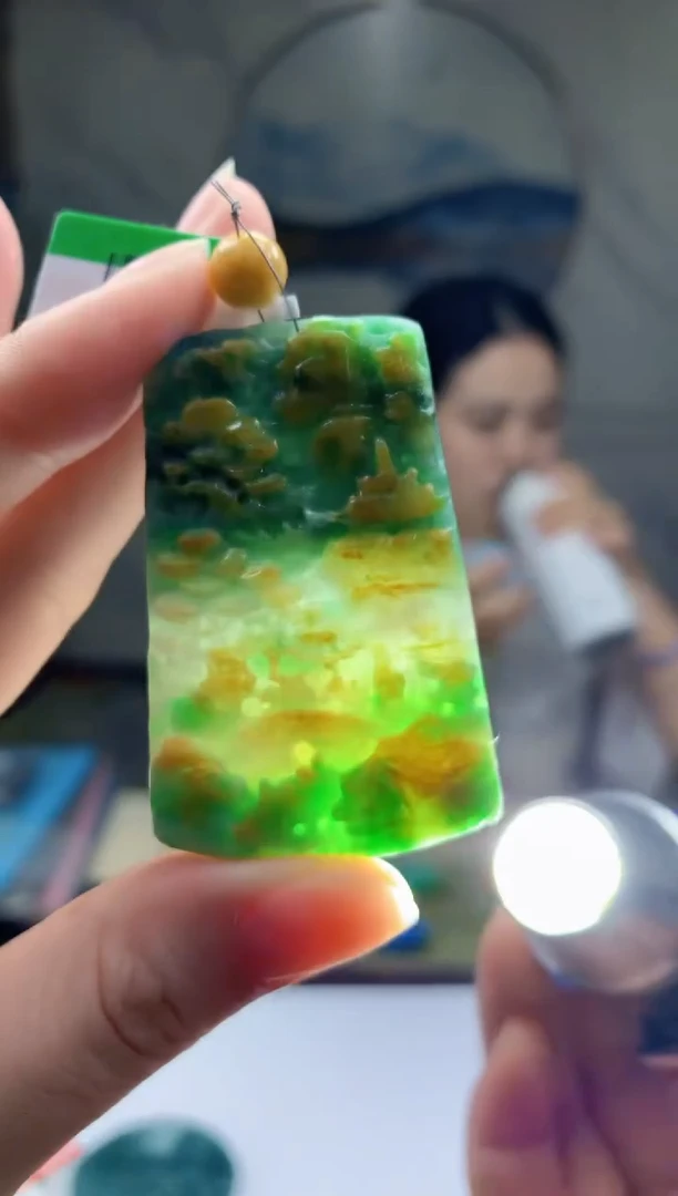 定制翡翠未镶嵌1034ry-毛货挂件8