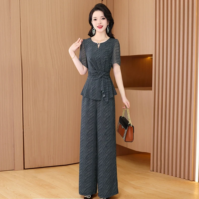 拉夏贝尔轻奢小众高级感女装职业套装2025夏季女神范40减龄两件套