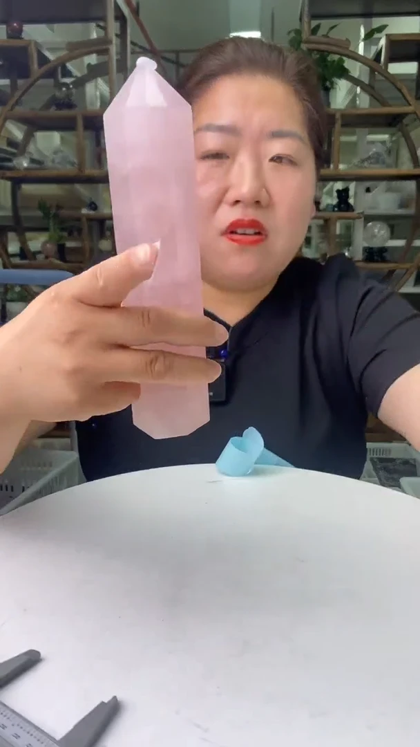柱子未镶嵌水晶粉水晶柱子D203