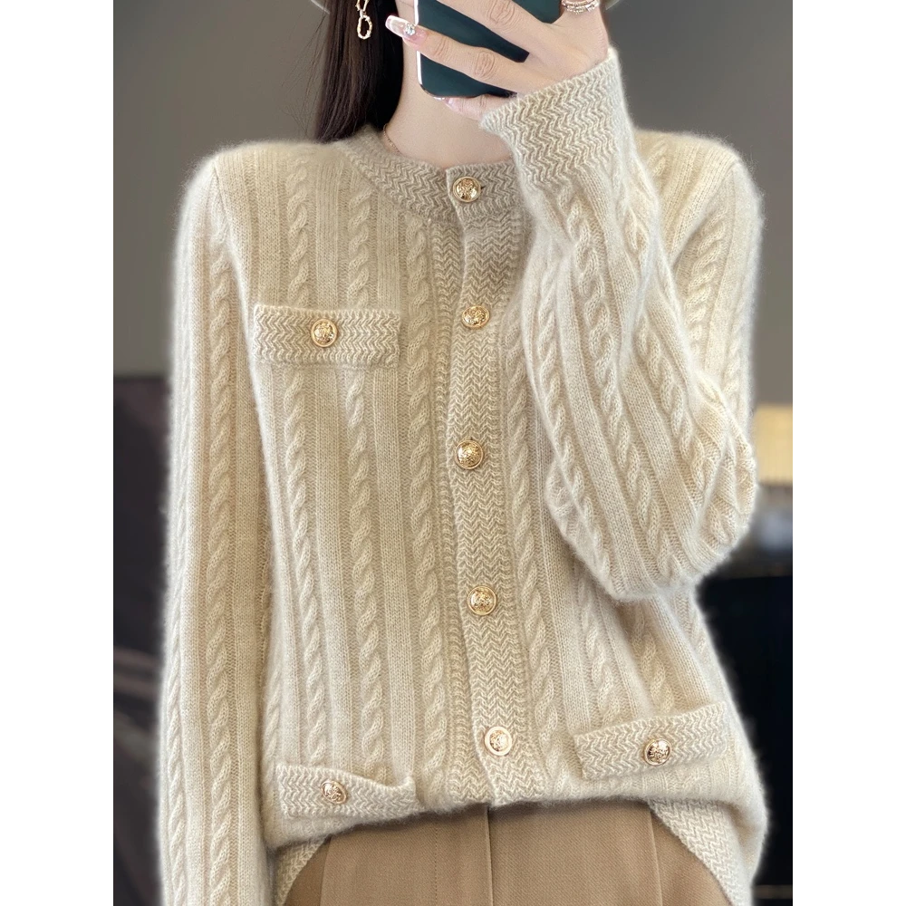 ZHANGLIXI纯羊毛衫百搭女士宽松休闲秋冬显瘦气质YM-QHZM-052