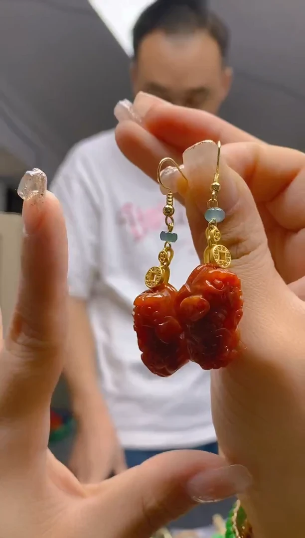 【闪购商品】翡翠耳饰合金216翡翠耳钩