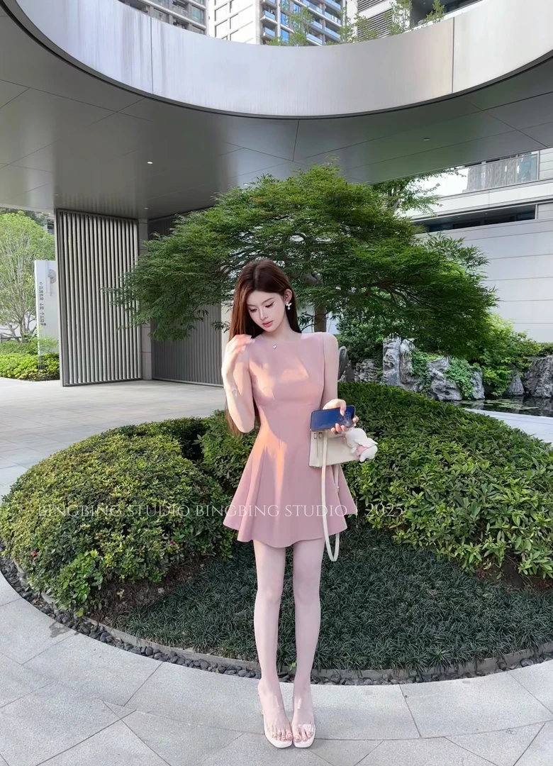 冰冰铭顺●「韩系千金」夏季气质百搭轻奢洋气减龄连衣裙BBX5LYQ2623