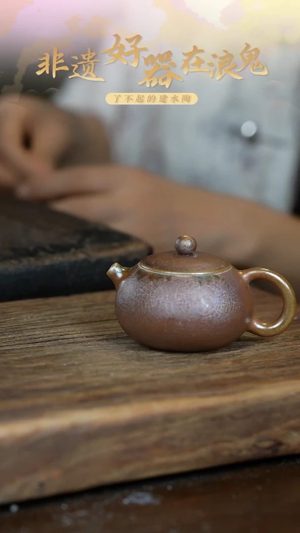 禅寂浪鬼柴烧-精品柴烧壶