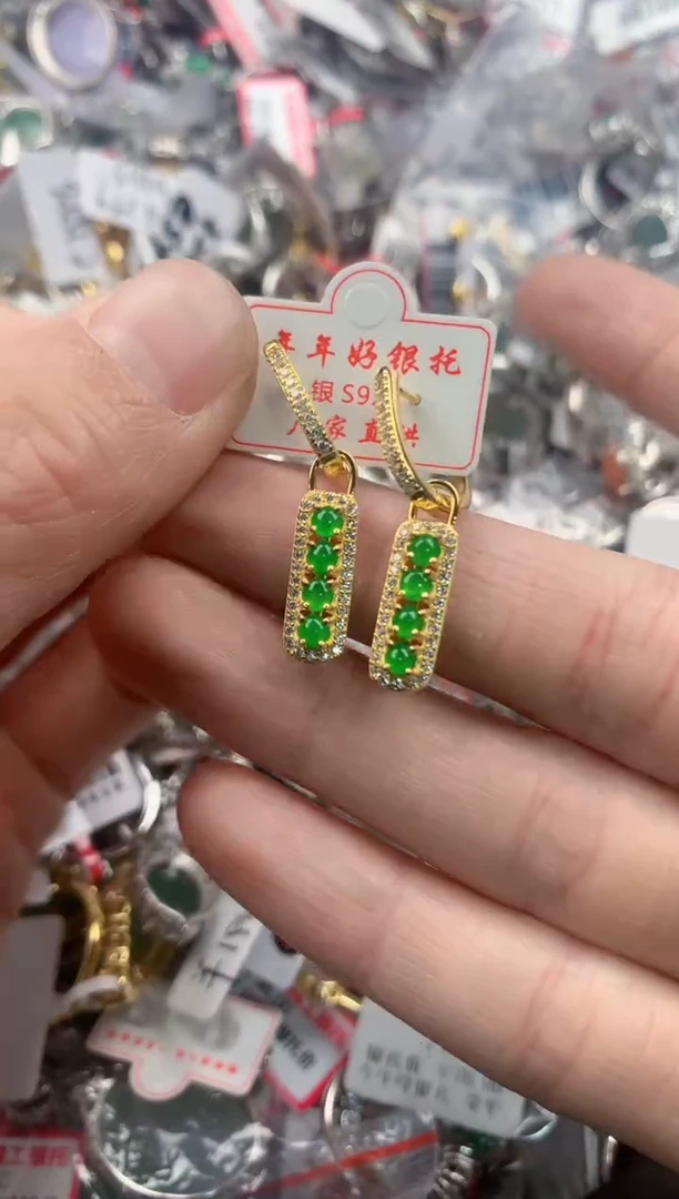 银S925镶嵌戒指翡翠111    5