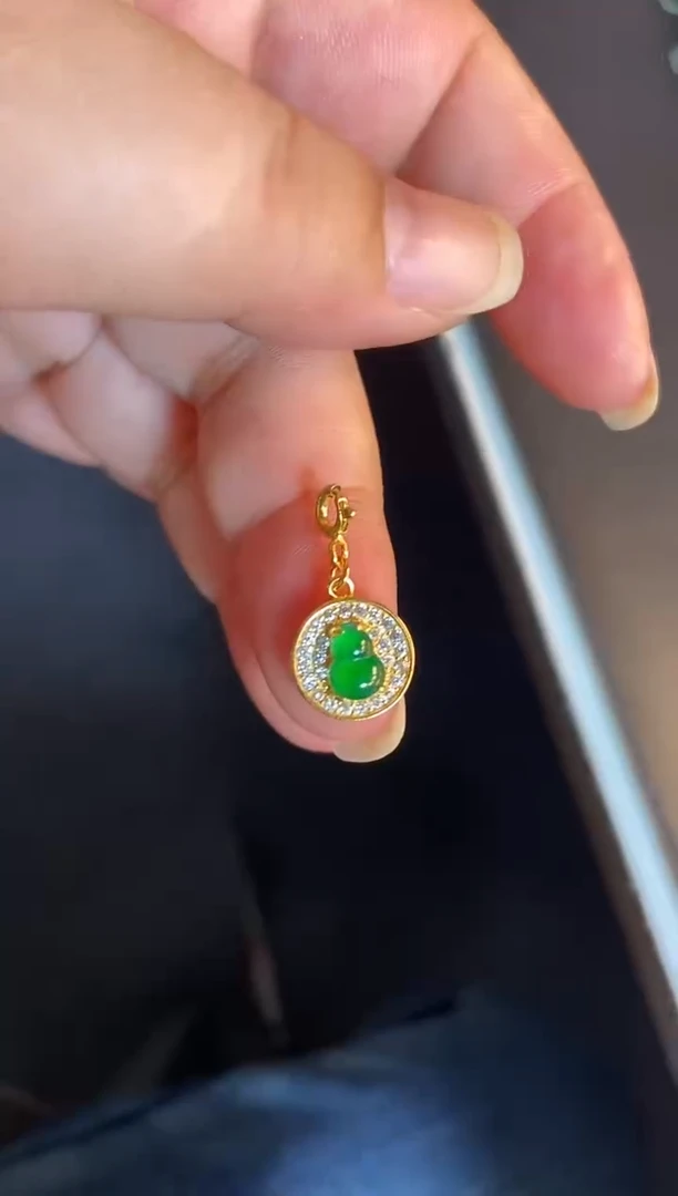 吊坠(不含链)银S925镶嵌翡翠1