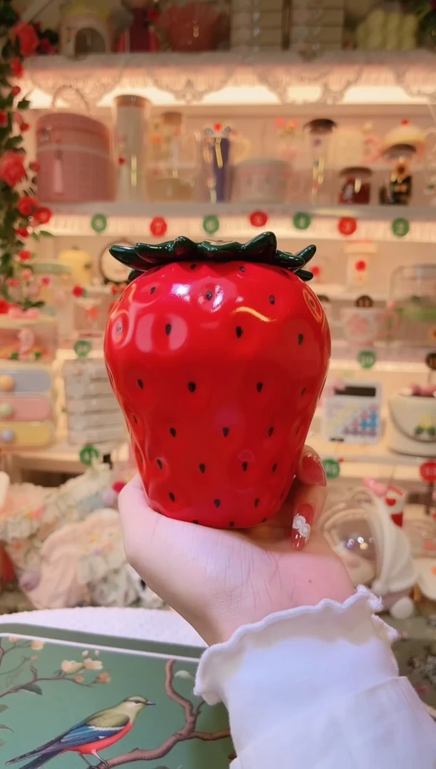 红色草莓密封罐——手工制作品质好！
