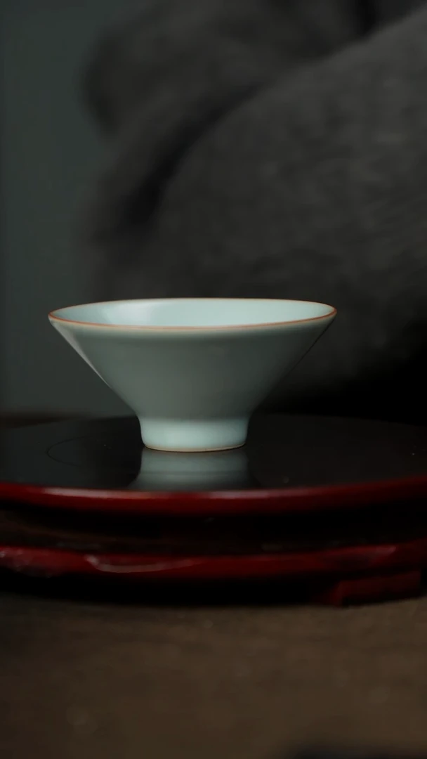 微微瑕 斗笠盏 无底款