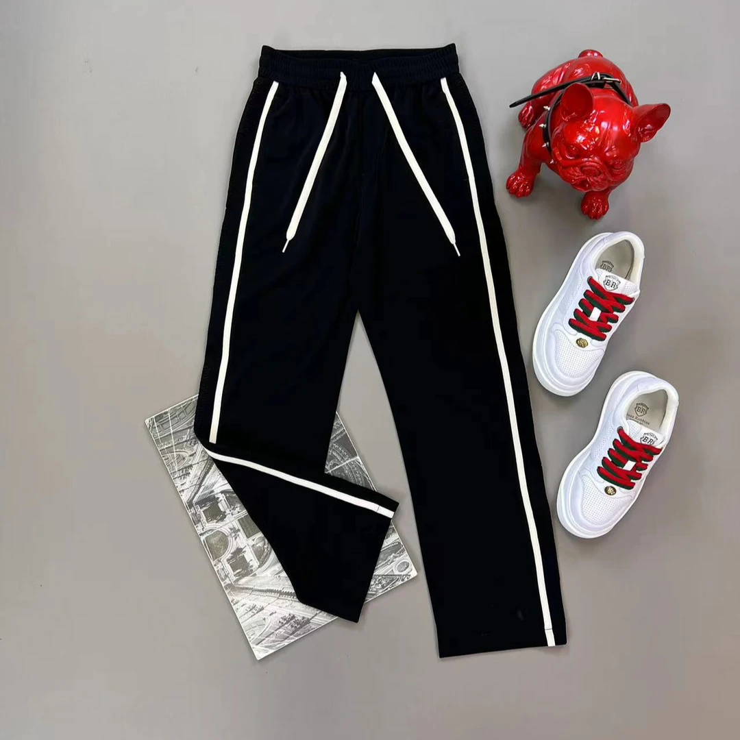 2025欧货高端春夏款直筒百搭速干休闲潮款男士运动休闲裤K25020