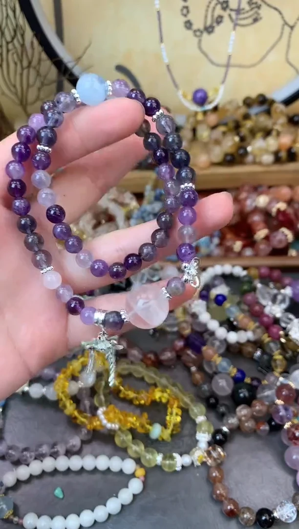 【闪购商品】堇青石手串银S925镶嵌334