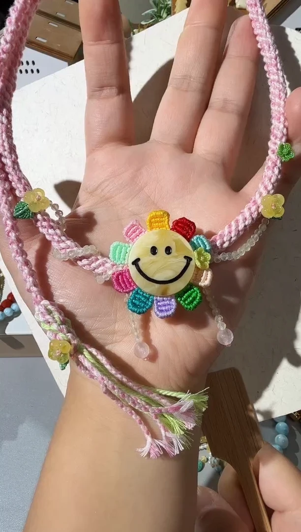 蜜蜡项链未镶嵌蜜蜡笑脸项链