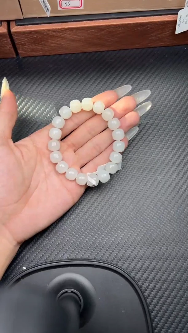 未镶嵌手串和田玉黑山微色差卡11手串