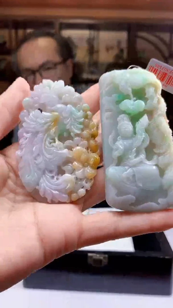 定制翡翠未镶嵌1085jj-毛货挂件36
