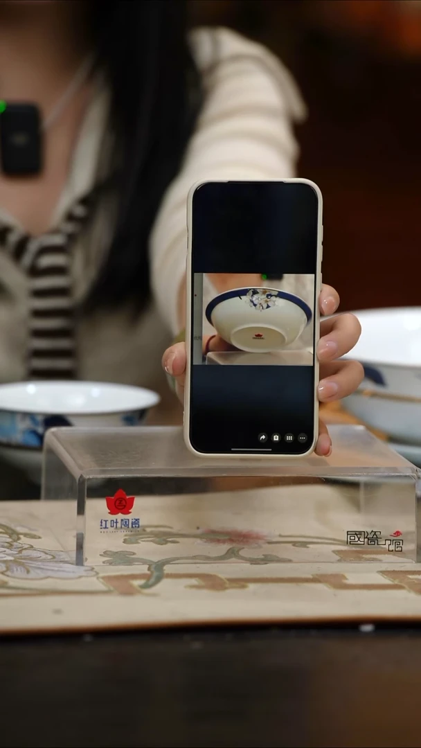 瓷2个微瑕朝花夕拾8英寸金架盖碗（身）