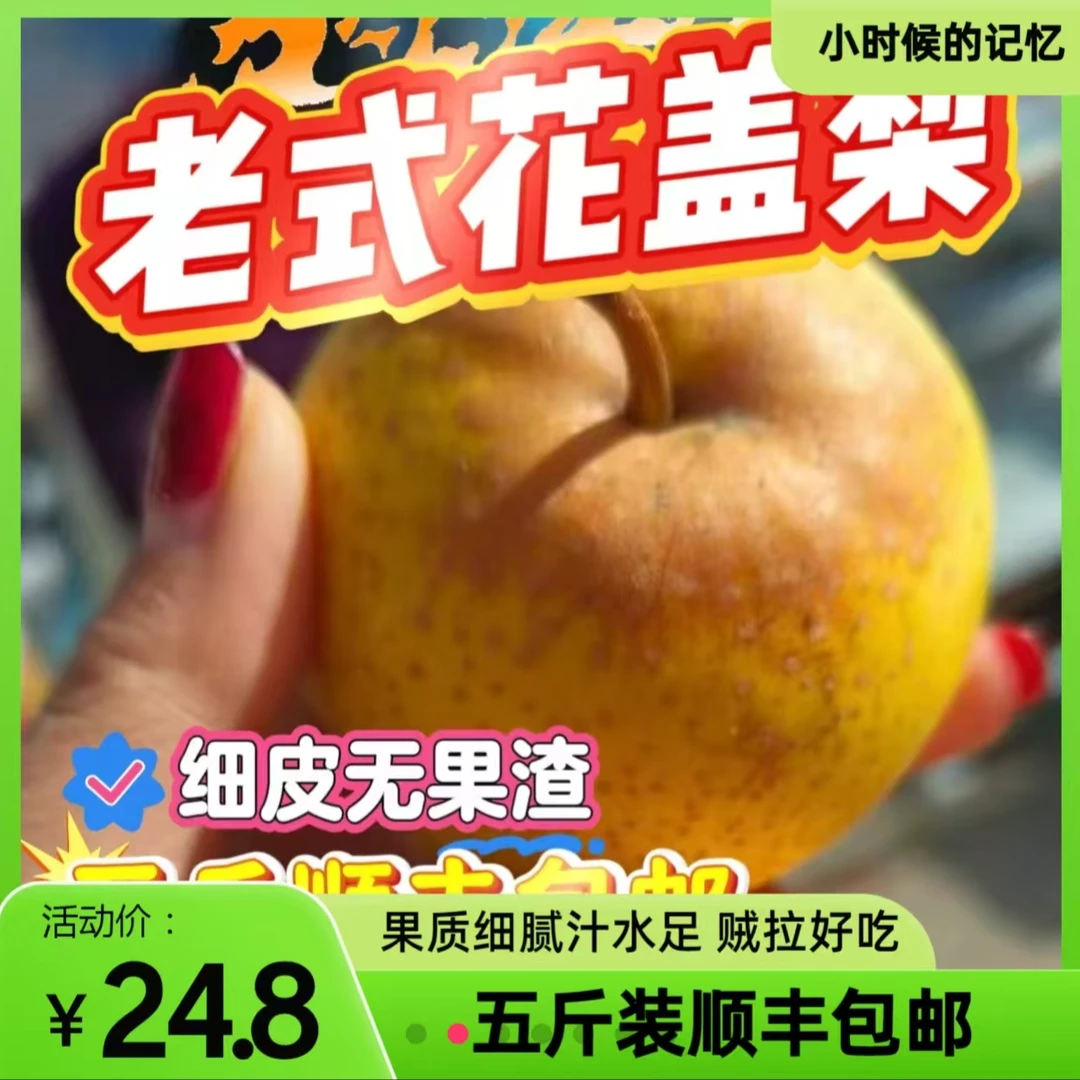 东北正宗老式花盖梨暖梨5斤包邮顺丰软糯多汁酸甜可口辽宁发货