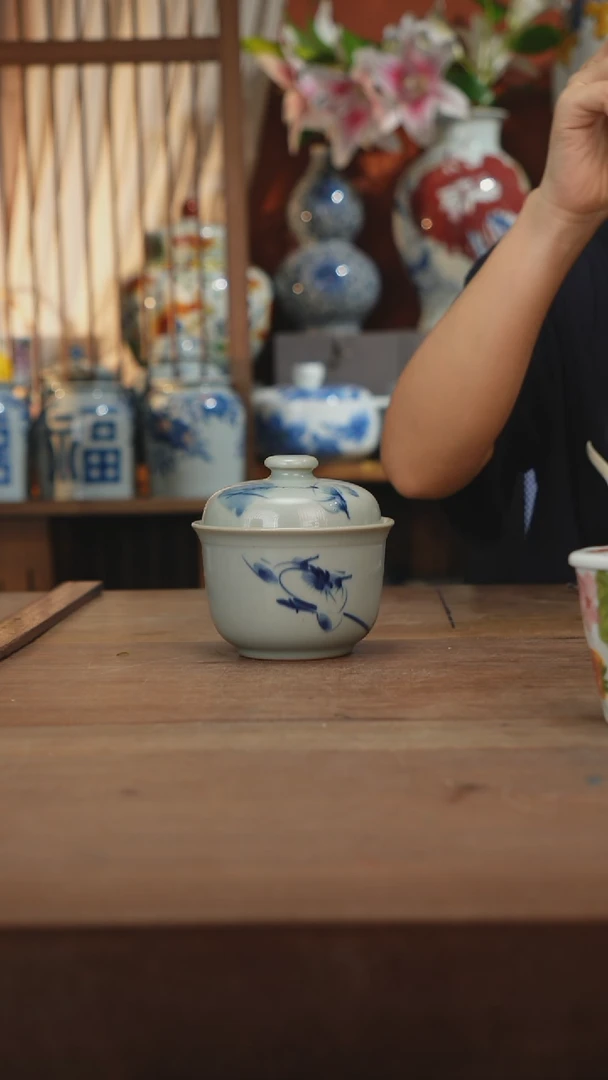 瓷片景德镇设计师釉下手绘陶瓷餐具