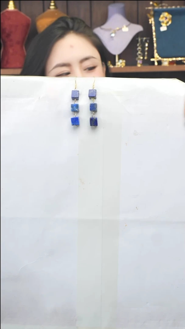 未镶嵌青金石耳饰多样性发一