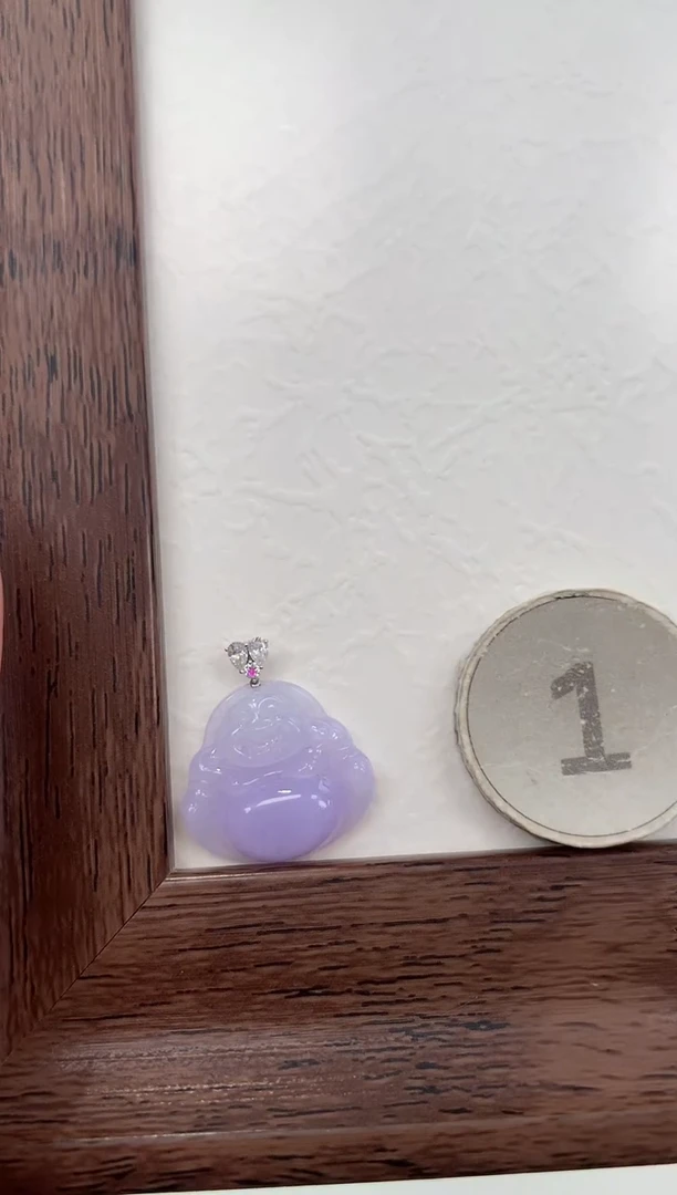 颈饰18K金镶嵌翡翠天然缅甸a货翡翠(多样性发其一)