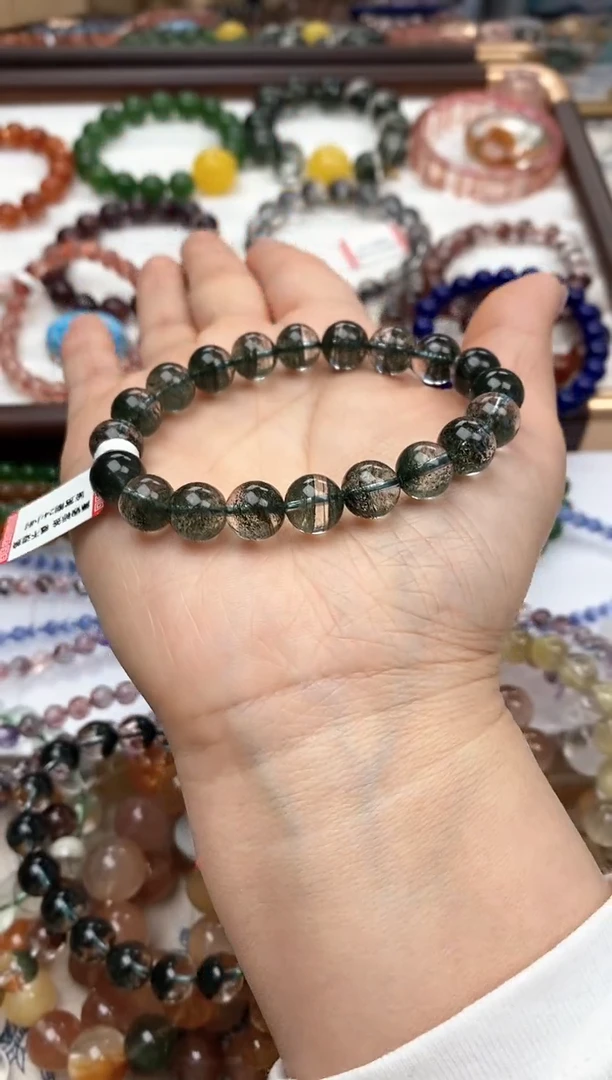 未镶嵌手链水晶千层绿幽灵9.8