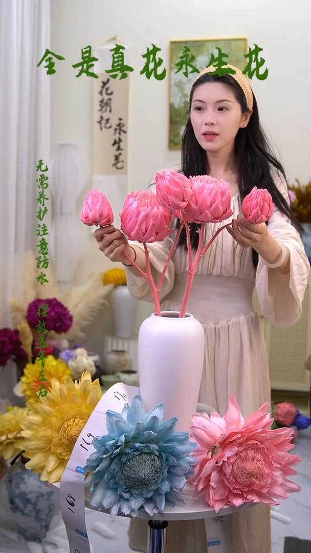 永生洋蓟6个头粉色165