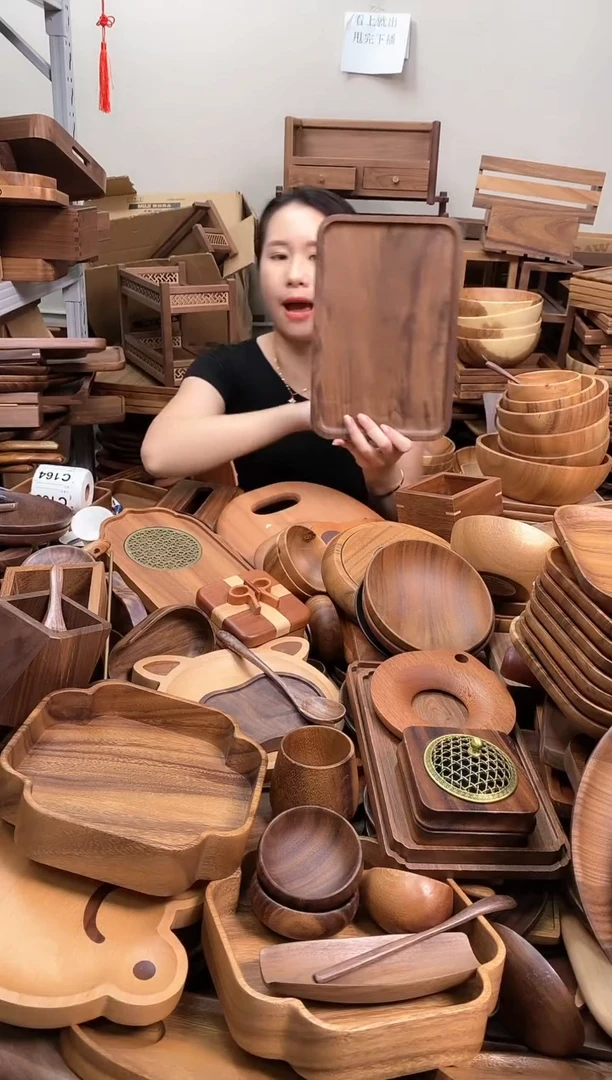 木  北美黑胡桃木带手抓槽托盘30*20*2cm  拼接